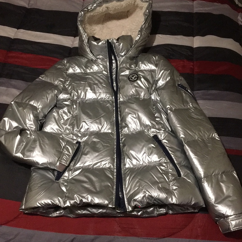 American Eagle Outfitters Silver Jacket
